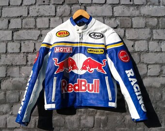 Red bull racing leather jacket sale