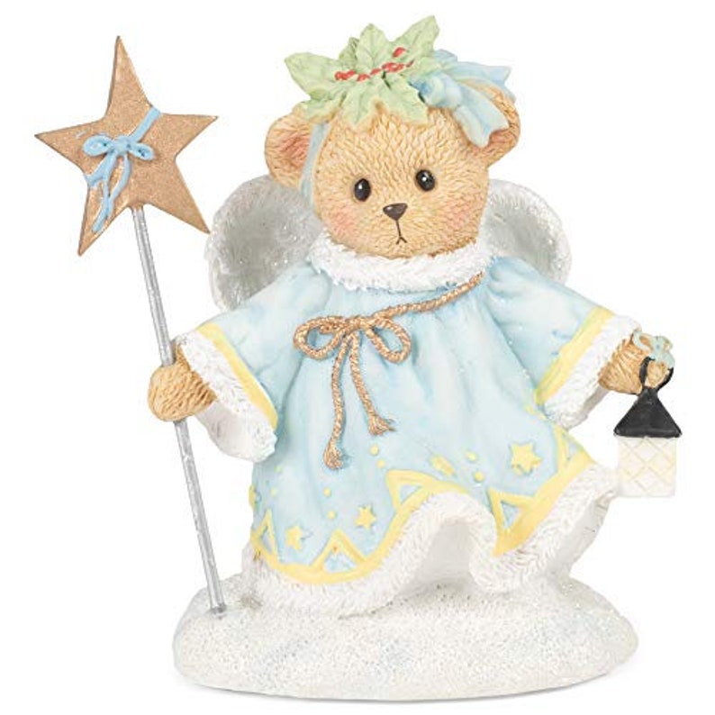 Roman 133480 Angela Bear Snow Angel Figurine 4 Inch Etsy