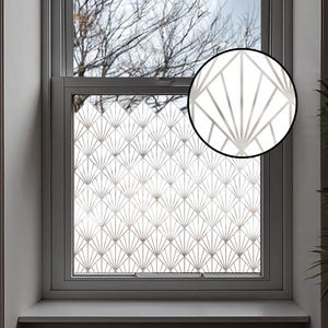 Schwindlige Ente Art Deco Frosted Cling Sichtschutz Fensterfolie Bordüre - Horus
