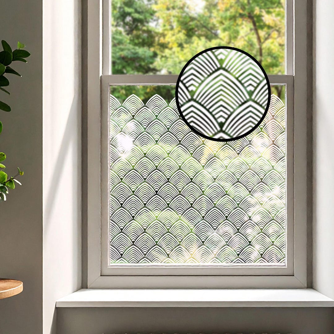 Window Duck Dizzy Duck Art Deco Privacy Film Window Reusable Cling Vinyl Border ...