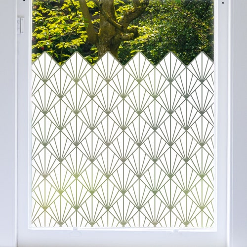Art Deco Frosted Window Privacy Film Etsy
