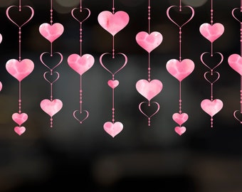 100 Adesivi San Valentino A Forma Di Cuore Rosa | Kit Di Vinile Impermeabile Per Bomboniere