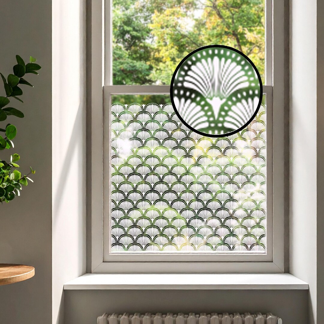 Window Duck Dizzy Duck Art Deco Window Film Privacy Decal Border - Reusable Static ...
