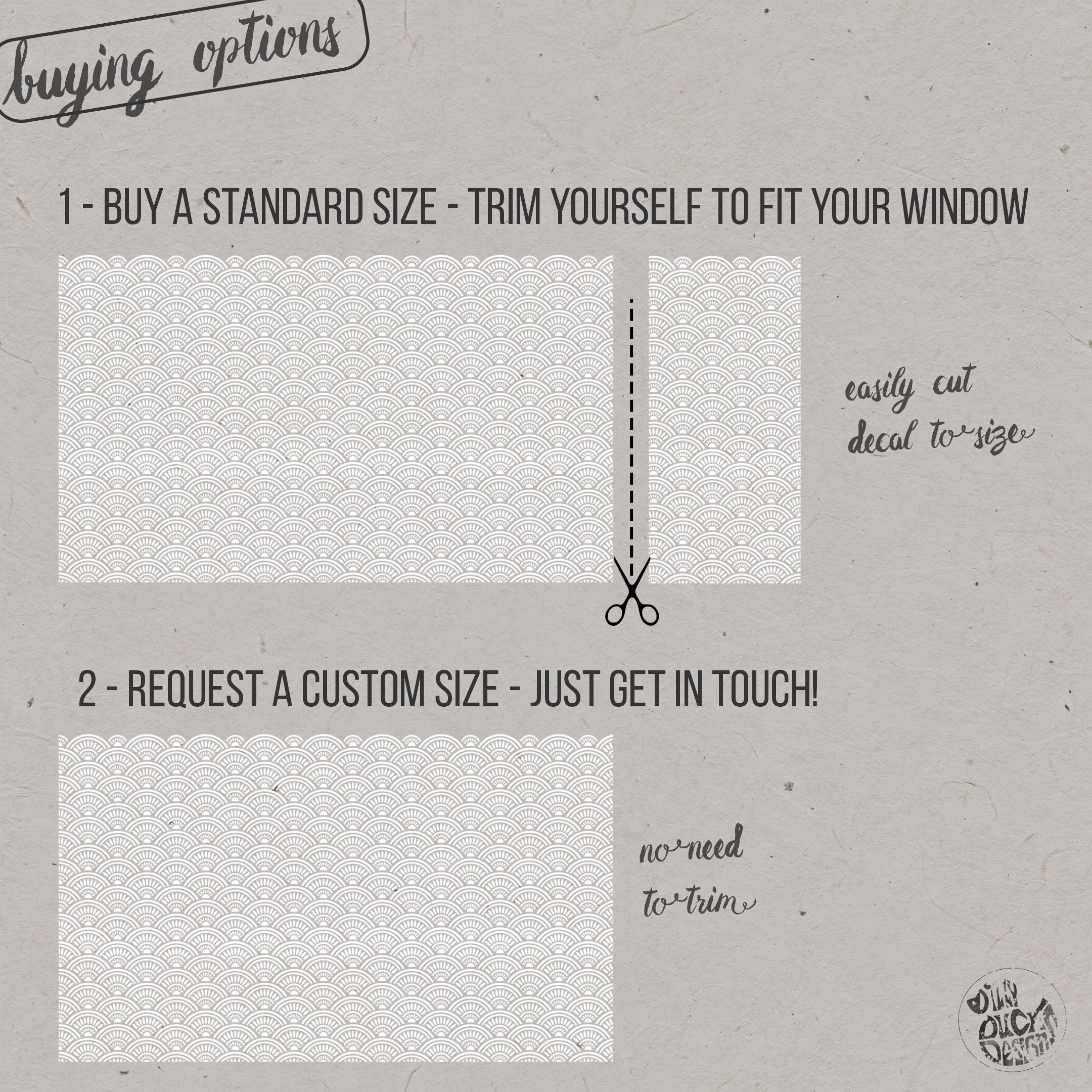Art Deco Window Film Privacy Window Border - Nagoya Window Static Cling ...