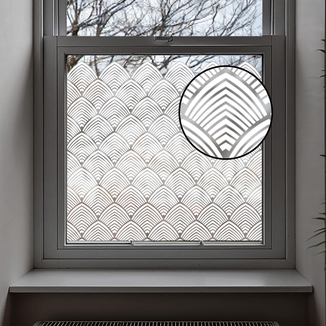 Window Duck Dizzy Duck Art Deco Frosted White Privacy Window Film Border - Chaplin ...