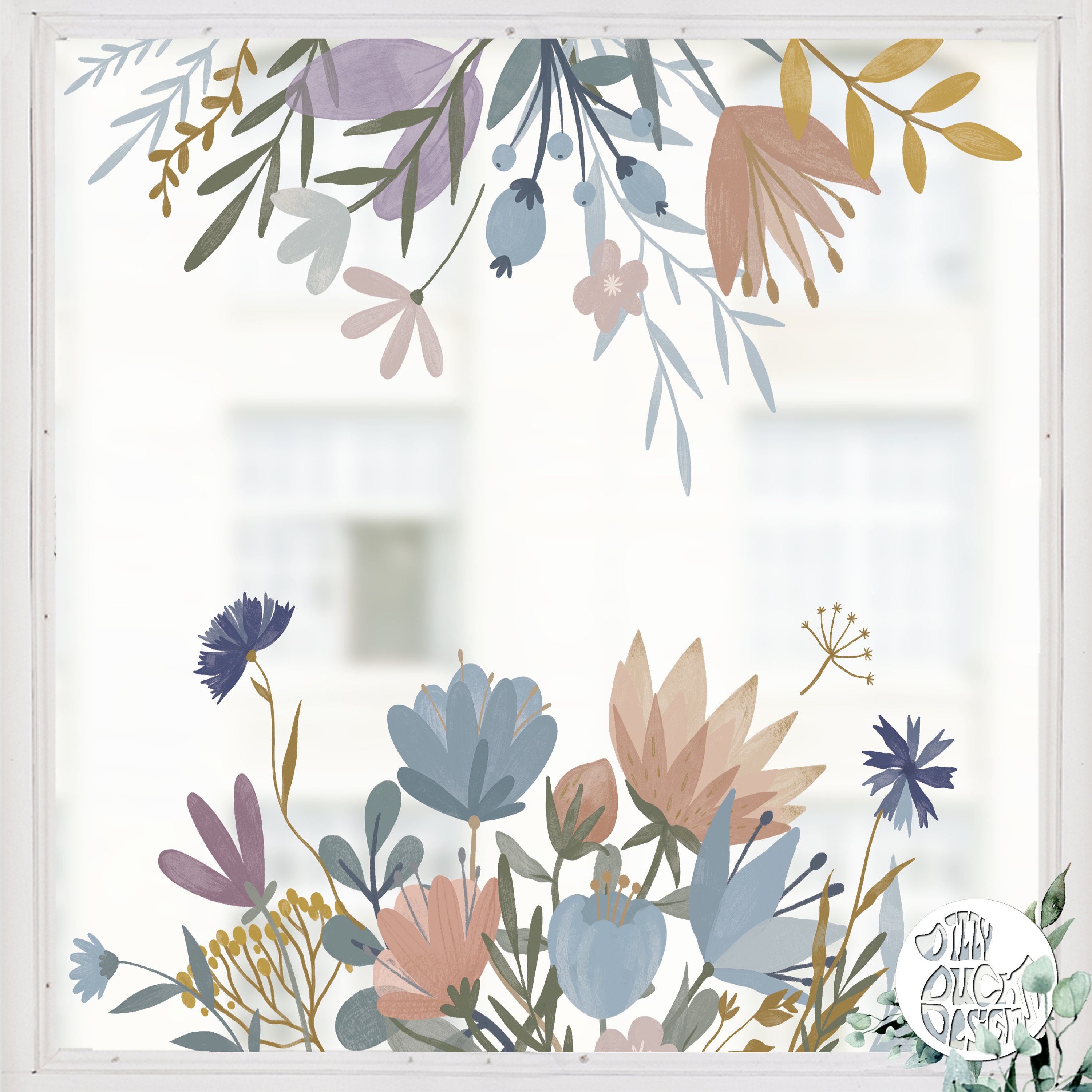 Dizzy Duck Spring Flowers Reusable Cling Window Decal Border - Etsy