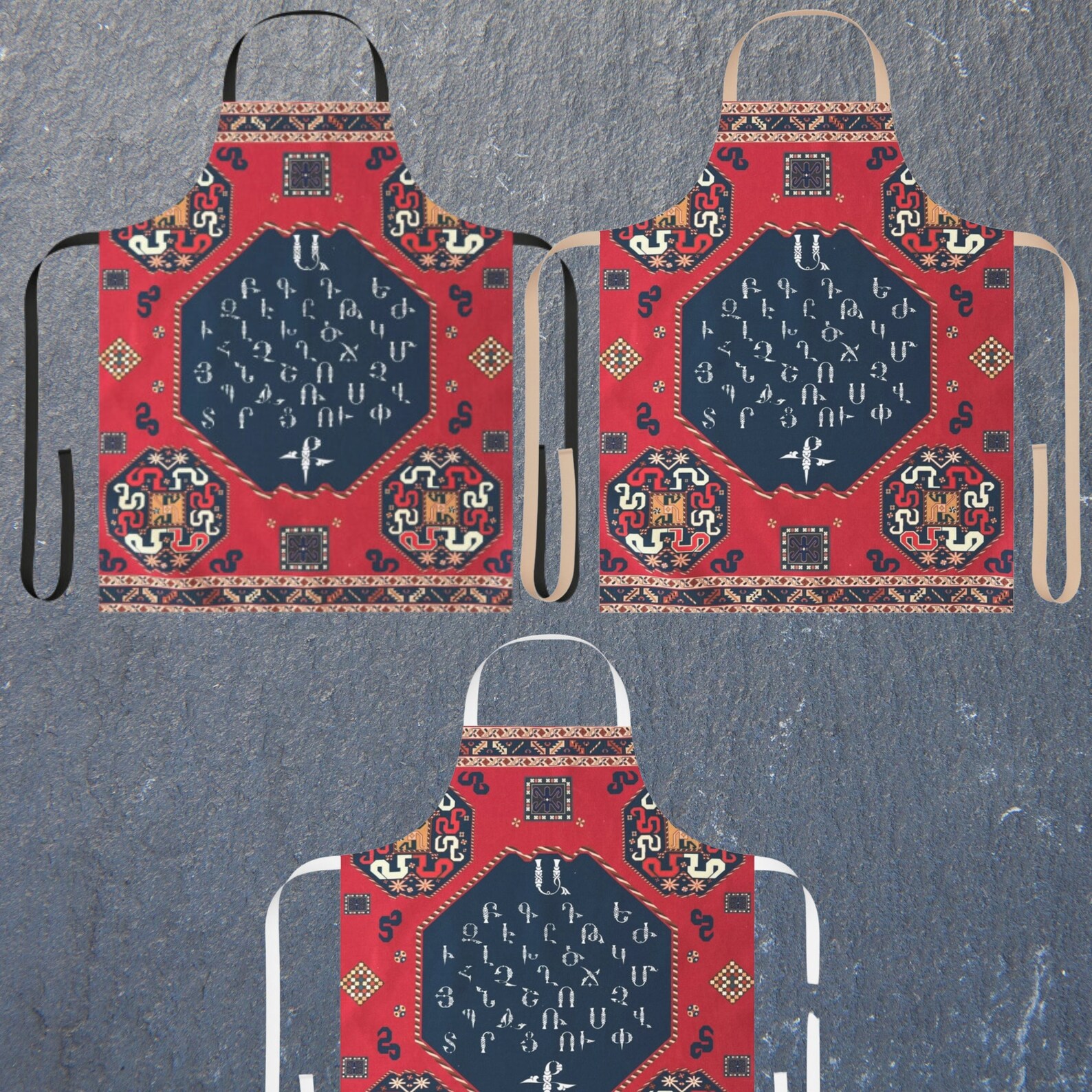 Apron With Armenian Alphabet Print Perfect Gift for Language and ...