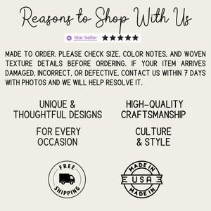 The image is a promotional text for a company that sells handmade items, including unique and thoughtful designs for every occasion.