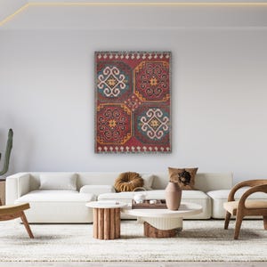 Moroccan Boho Decor, Cozy Couch Throw, Bohemian Home Decor, Oriental Cotton Blanket, Stylish Moorish Design, Warm Eco-Friendly Gift for Home