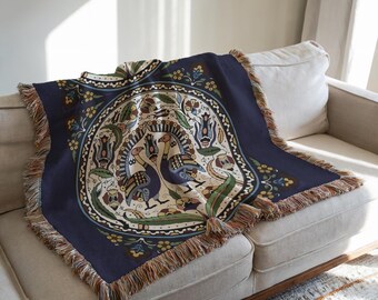 Woven Throw Blanket, Cozy Armenian Throw, Heritage Home Decor, Armenian Blanket, Haykakan Decor, Mayrik Mamik Gift, Medzmama Blanket