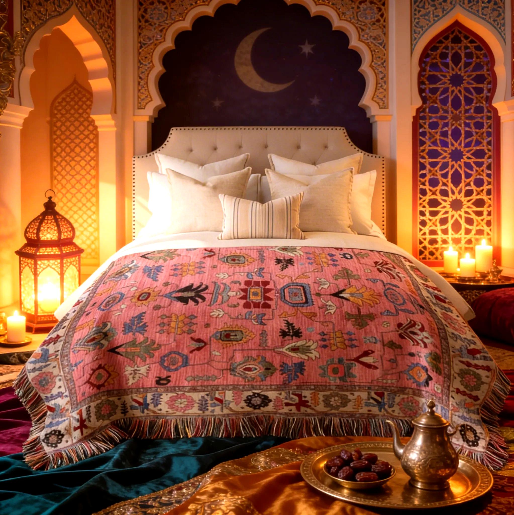 Jeté Décoratif Boho Thro, Ltd, 46x60 Pouces, Marron Et Or, 100% Rayonne, Fabriqué En Inde