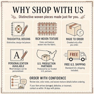 The image is a promotional text for a company that sells handmade items, including unique and thoughtful designs for every occasion.
