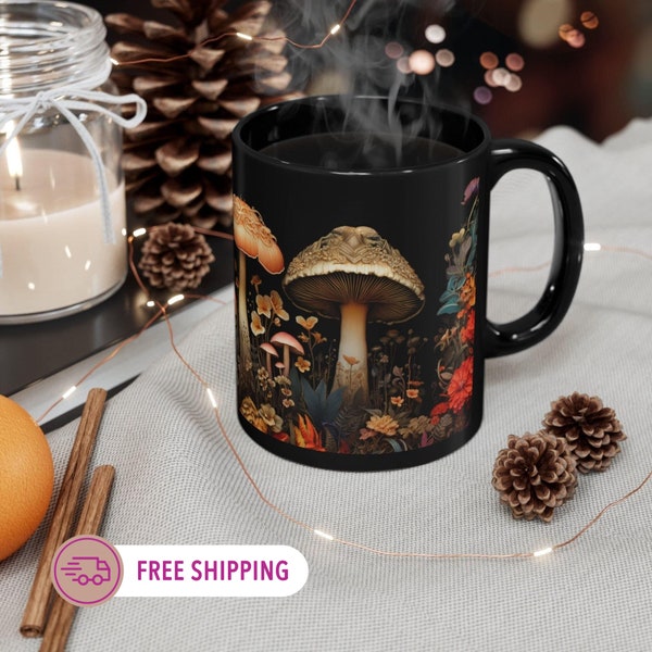 Magic Mushroom Mug Cottagecore Mug Mushroom Gift Mushroom Decor Coffee Mug Mushroom Ceramic Mushroom Mug Mushroom Tea Cup