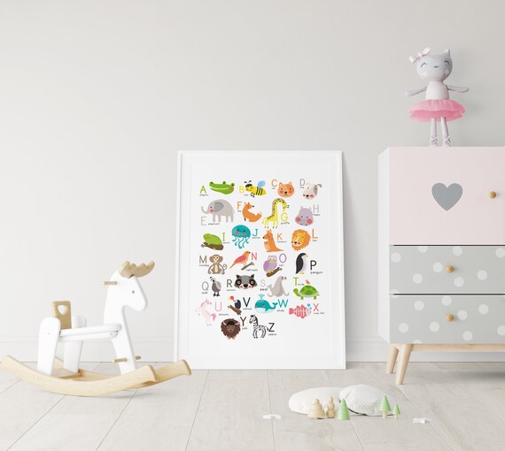 Nursery Alphabet Posteralphabet Posternursery Alphabet Etsy