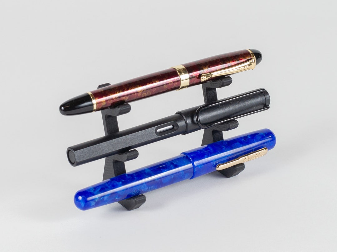 3 Fountain Pen Display Stand 3D Printed Horizontal Storage for Pens