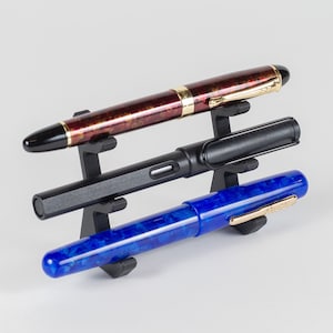 3 Fountain Pen Display Stand - 3D Printed Horizontal Storage for Pens Pencils Brushes Tools