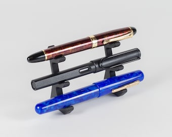 3 Fountain Pen Display Stand - 3D Printed Horizontal Storage for Pens Pencils Brushes Tools