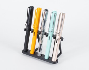 Vertical 7 Fountain Pen Display Stand - 3D Printed Storage for