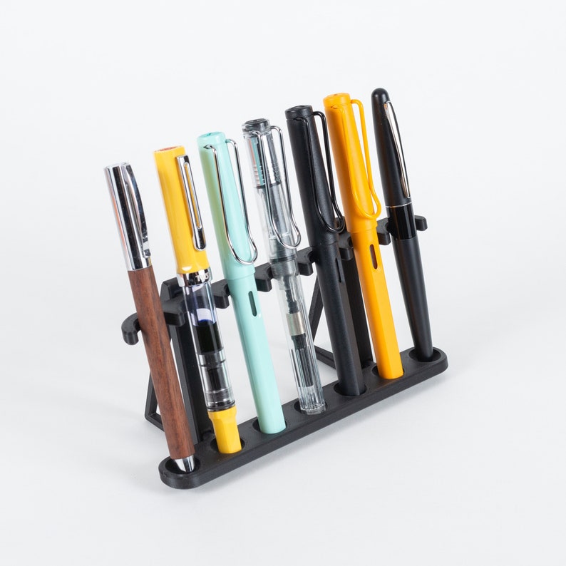 Vertical 7 Fountain Pen Display Stand 3D Printed Storage for Etsy