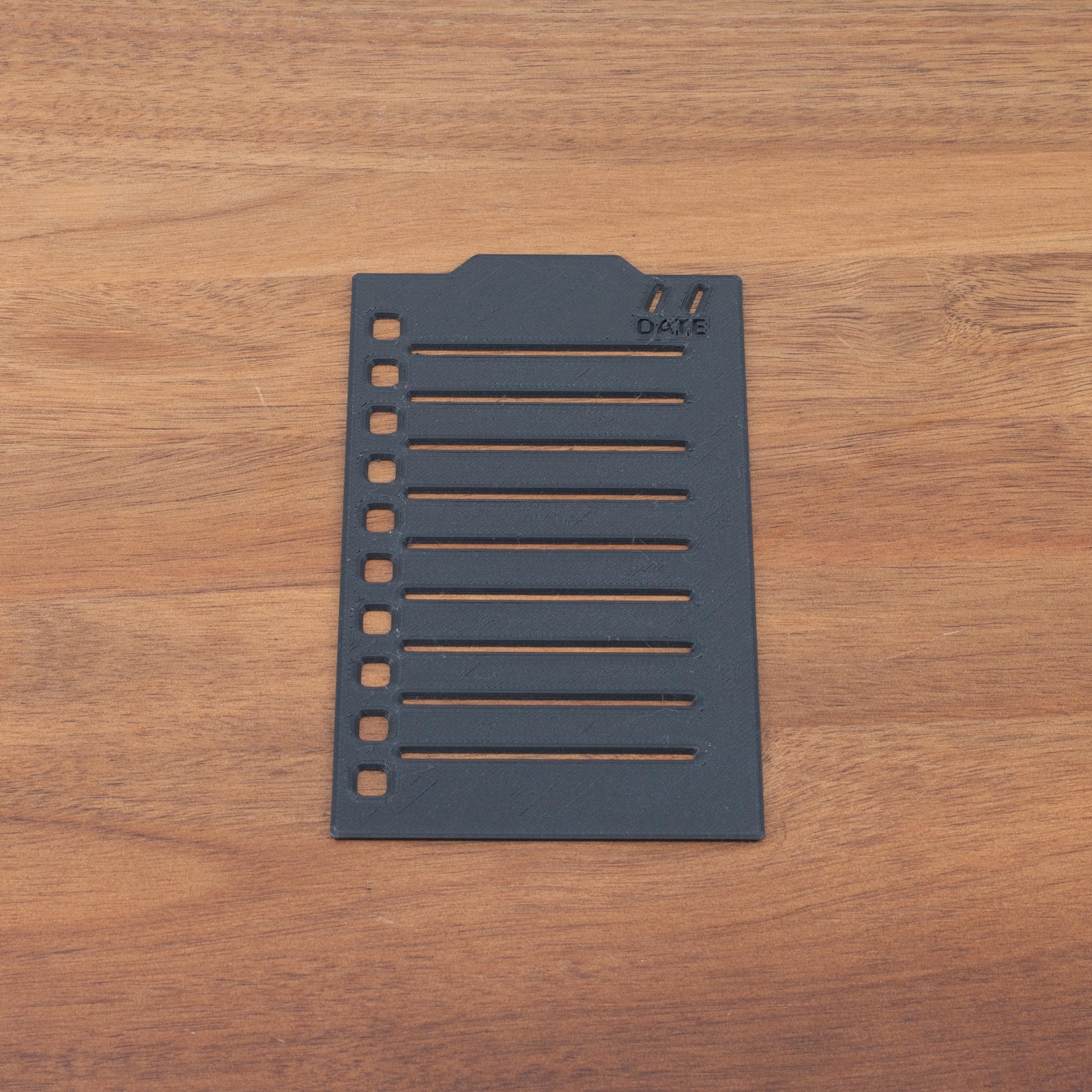 3-by-5 Index Card Todo Stencil - 3D Printed Analog Todo List Template ...