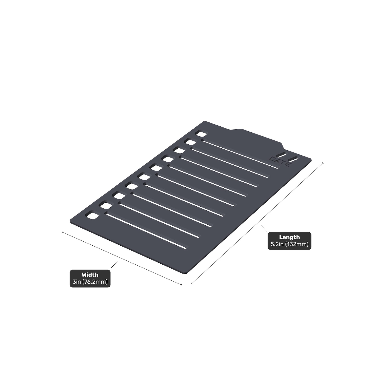 3-by-5 Index Card Todo Stencil - 3D Printed Analog Todo List Template ...