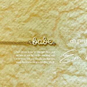 Collar de bebé, collar con letra de bebé, colgante de bebé, collar con letra de bebé, collar para bebé, collar para novia, collar con carta de amor