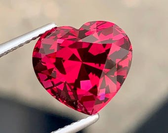 Untreated Heart Shape Umbalite Garnet 7.38 Ct | Rare Tanzania Garnet for Fine Jewelry