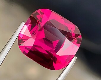 Natural Pink Garnet Gemstone, 4.34 Ct Cushion Cut, Eye Clean, Untreated (Tanzania)