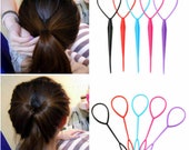 Womens Girl Plastic Magic Topsy Tail Hair Braid Ponytail Styling Maker Clip Tool