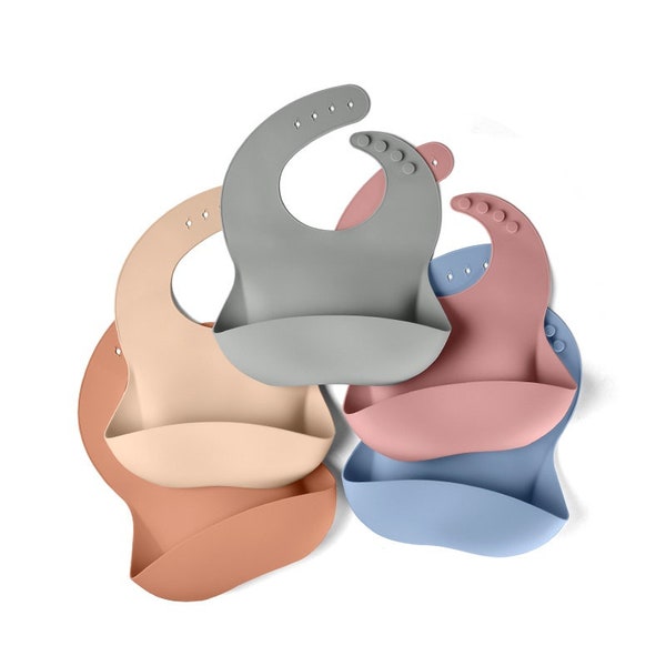 Less Mess - Silicone Baby Bib, A must have for starting solids, Geschenk, Baby, Easy to use and clean, Mama's best friend