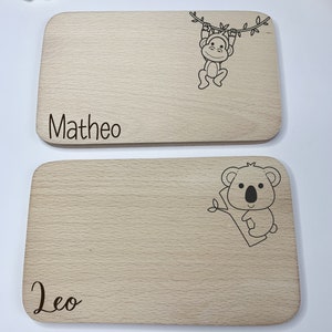 ensemble personnalisé de couteaux et de planches à découper en bois, cadeau pour enfant, jouet Montessori, cadeau pour tout-petits, ustensiles pour enfants image 7