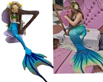 Custom Mermaid  Doll – Personalized Handmade Figurine made just for you (2–6 inch)