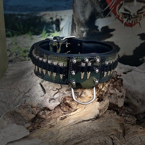 Bullet Collars | Pitbull Collars | Handmade Dog Collars | Custom Dog Collar | Dog Gift | Engraved Dog Collar | Custom Dog Collar with Name