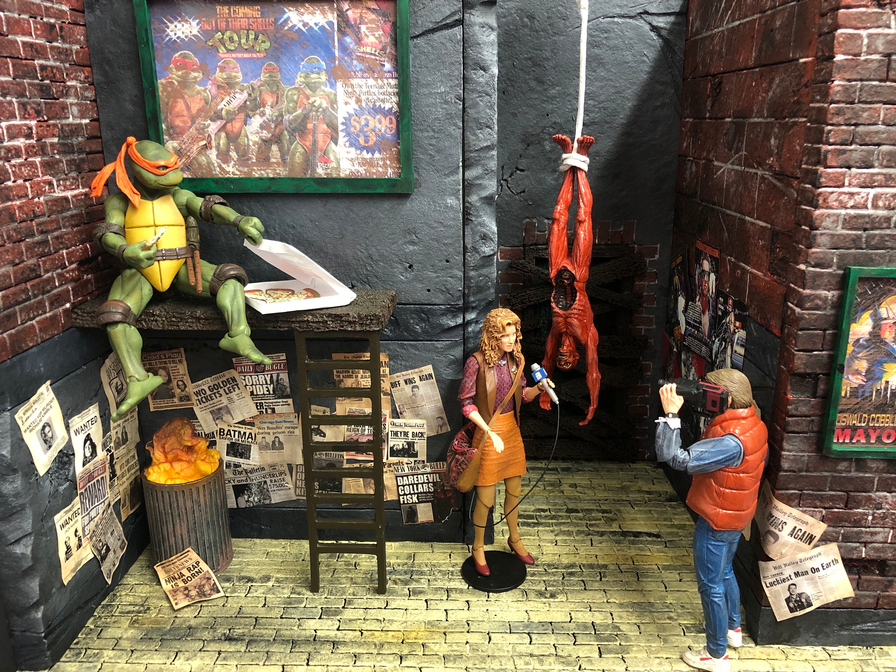 ☆ Diorama Art Handmade Back Alley Diorama, 7