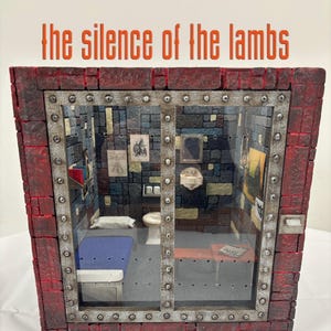 A Hannibal Lecter cell Diorama 1:12 Silence of the lambs (Fig not included) (Now With Lights)