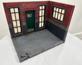 A 1:12 Brick Wall And Floor -Customization Available To Make How You want Perfect for Neca/McFarlane or any 7” Figure (Figs not included)