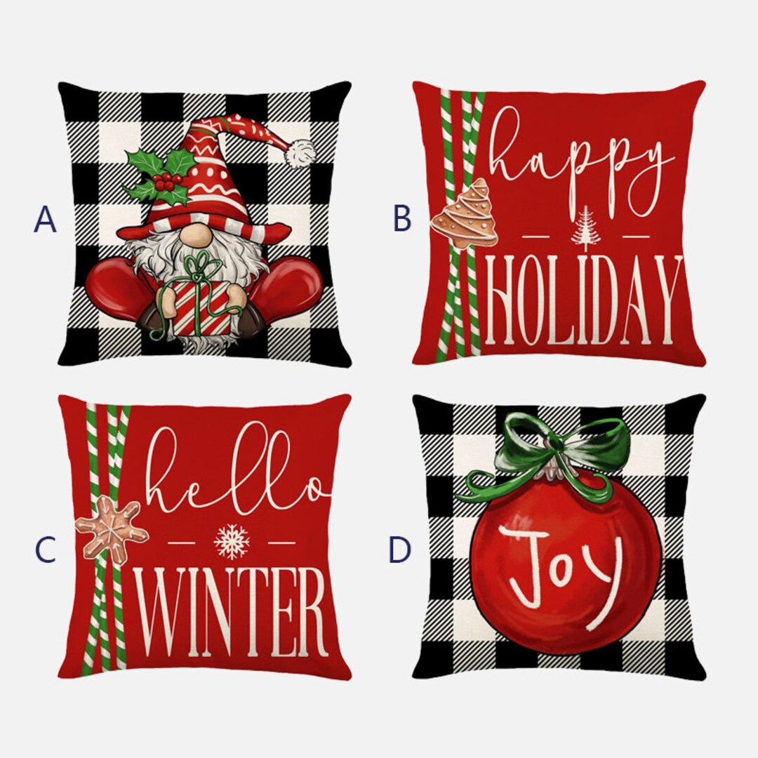 Christmas Pillow Covers 16x16 18x18 20x20 24x24丨 Double Side Cushion