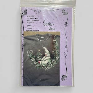 Vintage Santa in White Tole Painting Pattern by Mary Hegg NOS