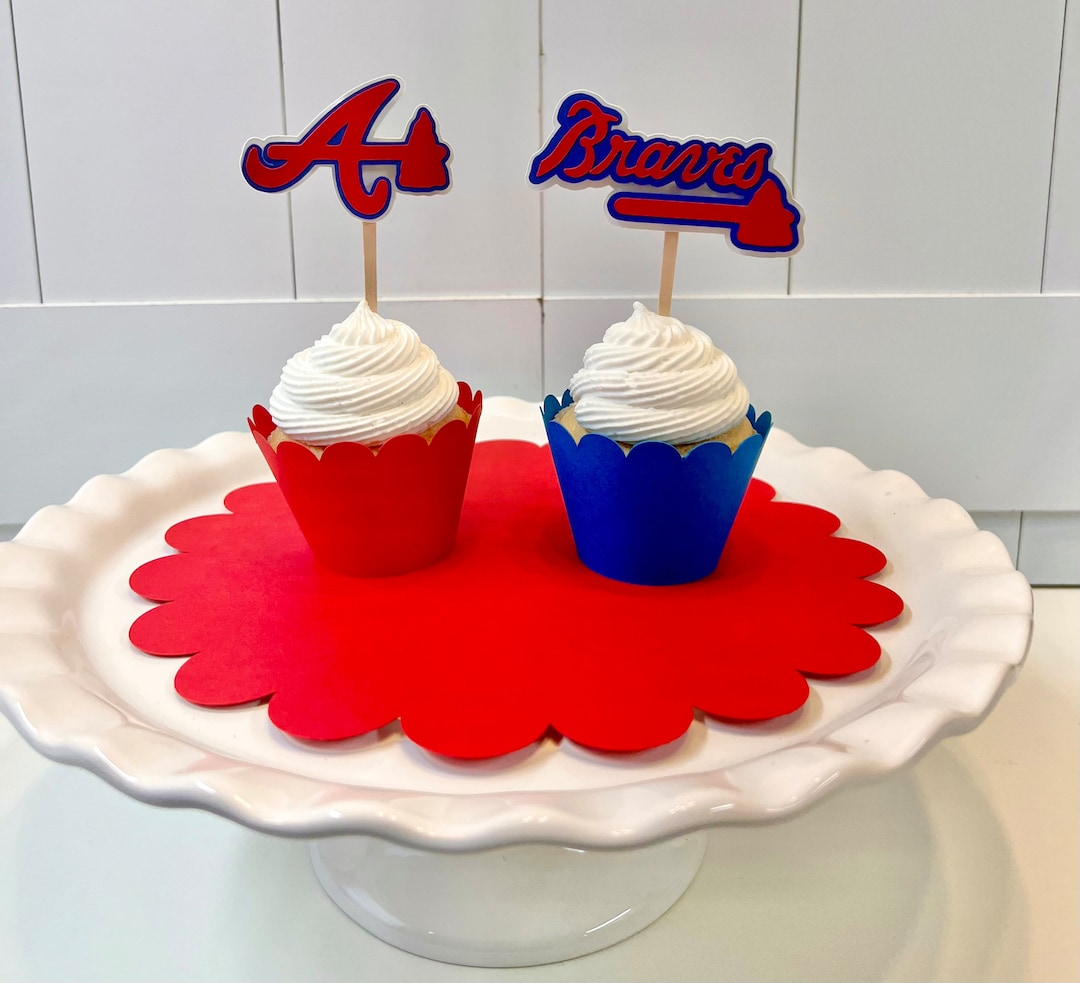 Atlanta Braves Cupcake Toppers Etsy