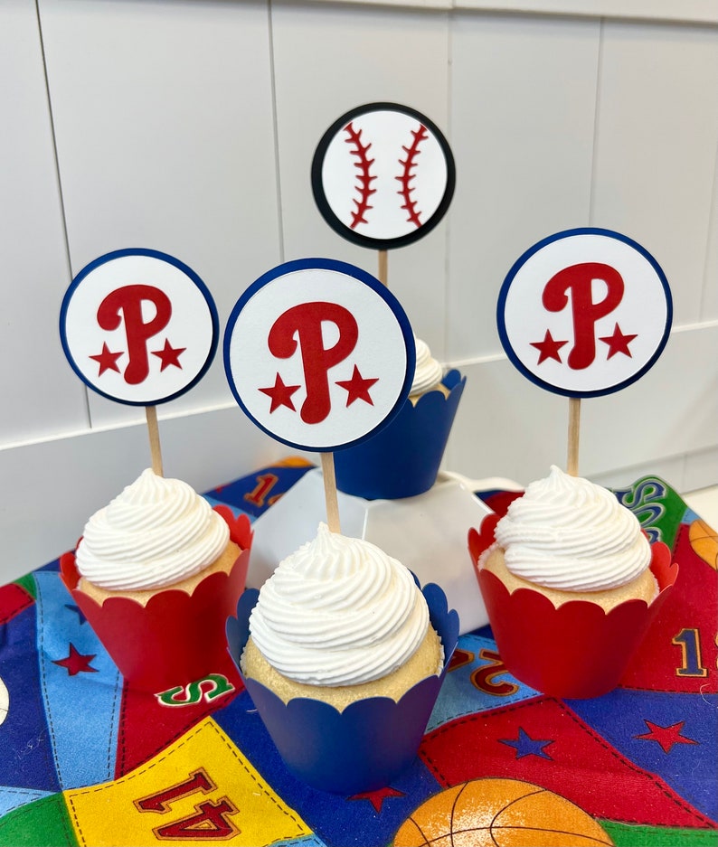 Philadelphia Phillies Cupcake Toppers - Etsy