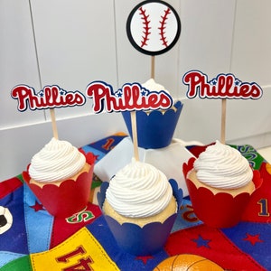 Décorations pour cupcakes des Phillies de Philadelphie image 2