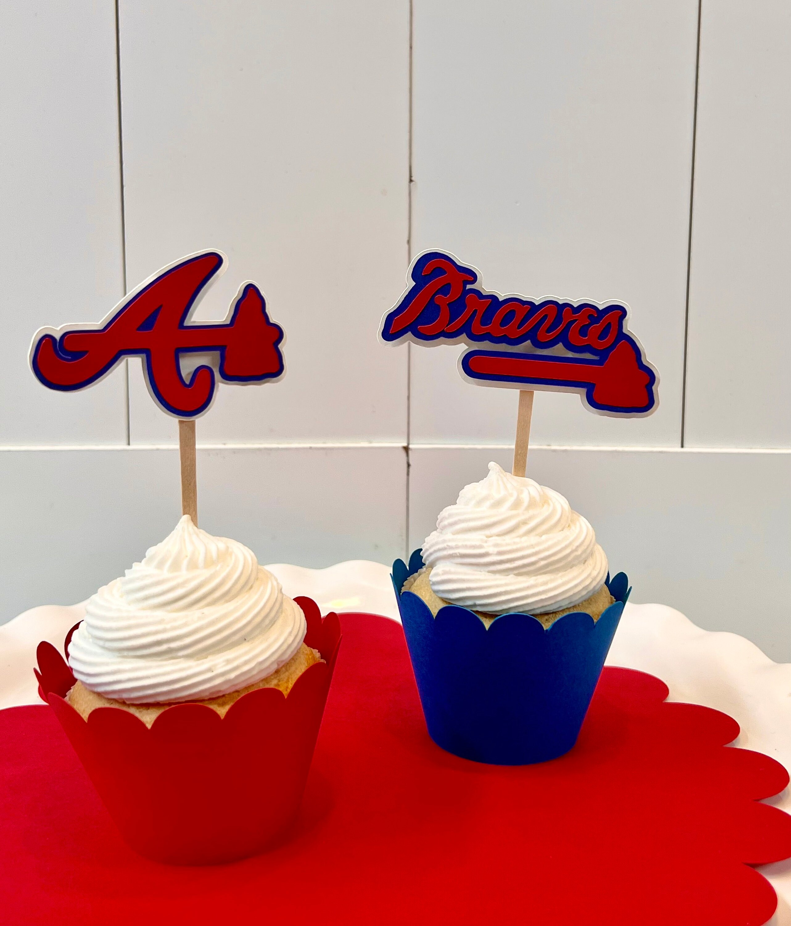 Atlanta Braves Cupcake Toppers Etsy