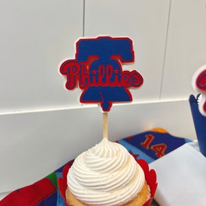 Décorations pour cupcakes des Phillies de Philadelphie Bell
