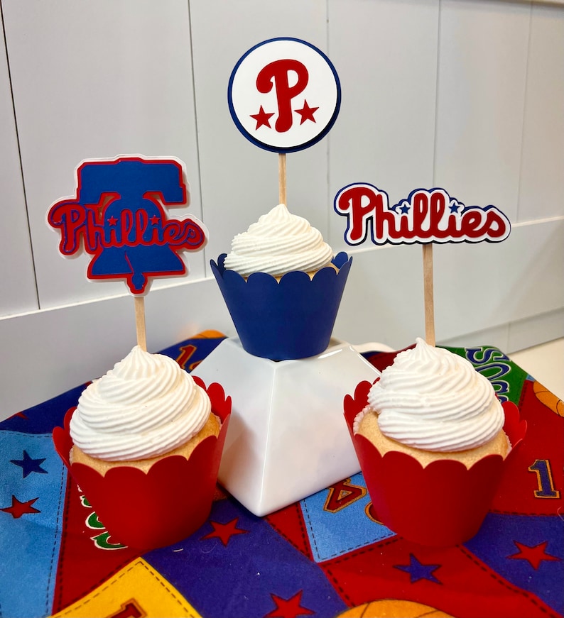 Philadelphia Phillies Cupcake Toppers - Etsy