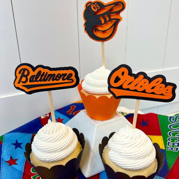 Baltimore Orioles Cupcake Toppers