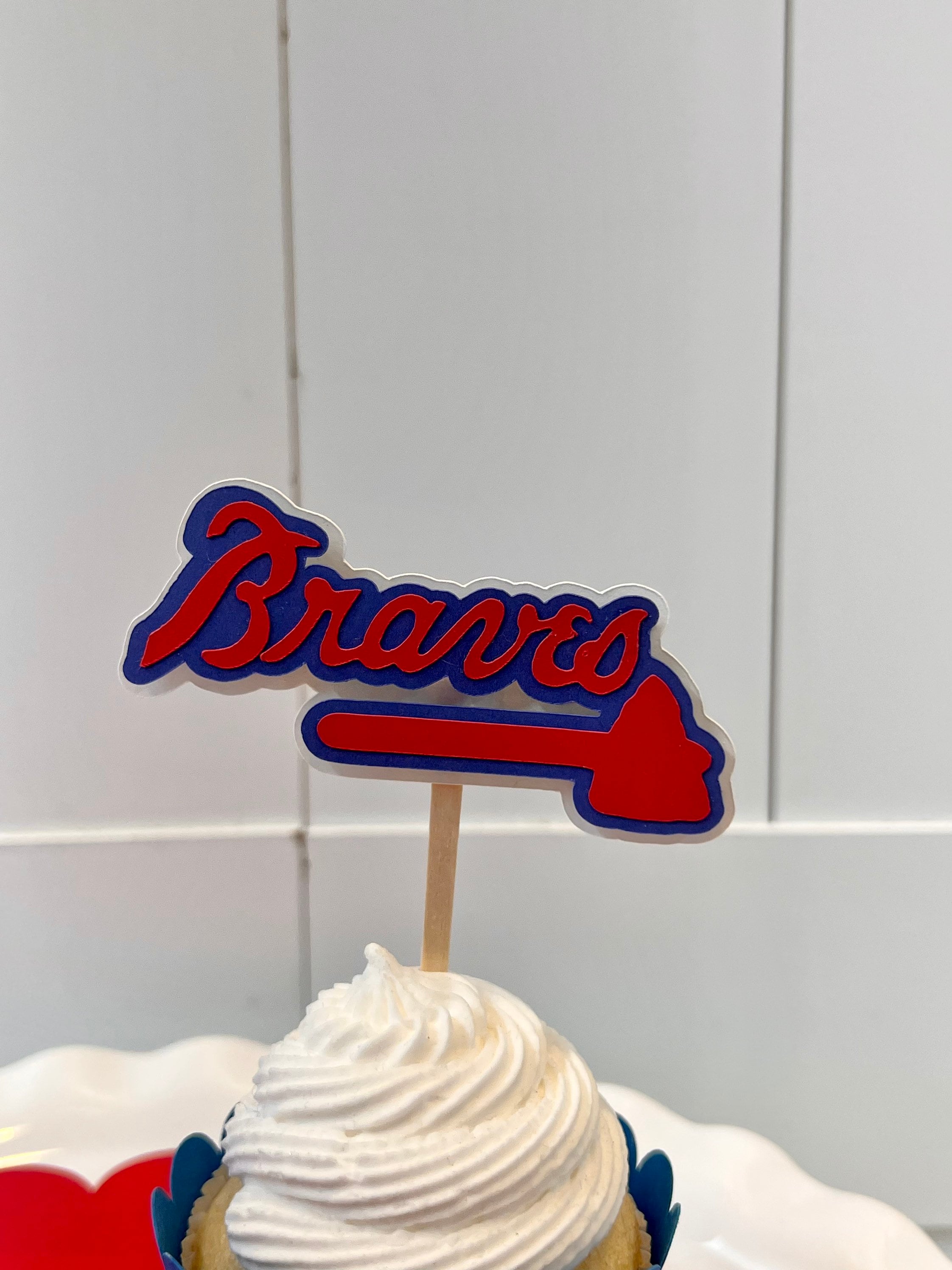 Atlanta Braves Cupcake Toppers Etsy