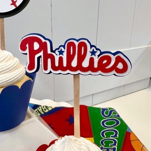 Décorations pour cupcakes des Phillies de Philadelphie Phillies