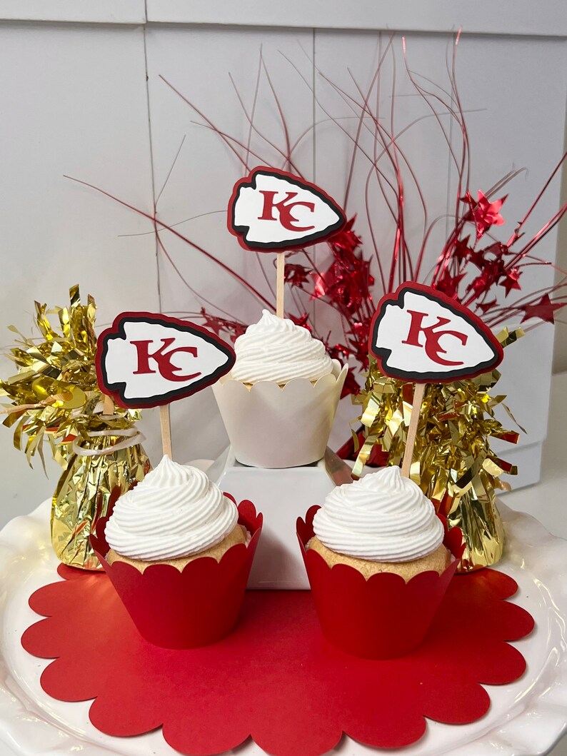 Kansas City Chiefs Cupcake Toppers Etsy