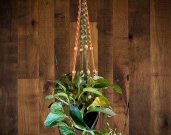 Makramé-växthängare med solfångare | Boho hängande växtdekor
