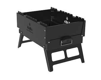 Foldable Portable Grill | Compact Charcoal BBQ | Outdoor Fire Pit by KabasakalWorks